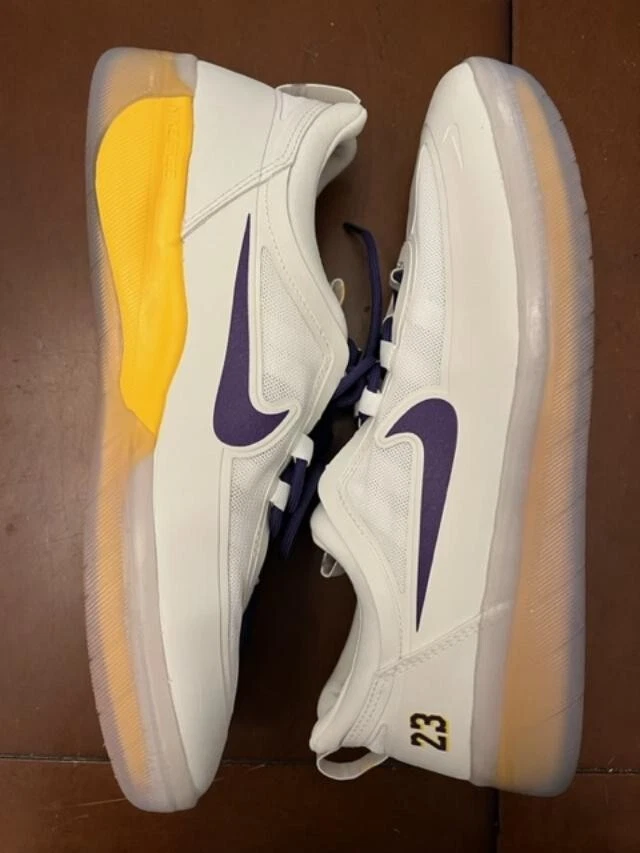 NIKE SB NYJAH FREE 2 x NBA LOS ANGELES LAKERS LEBRON JAMES SIZE 10.5 DA3439 100