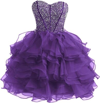 Beaded Pick Up Organza Prom Homecoming Dress Quinceanera Ball Gowns Short Beaded Pick Up Organza Prom Homecoming Dress Quinceanera Ball Gowns Short