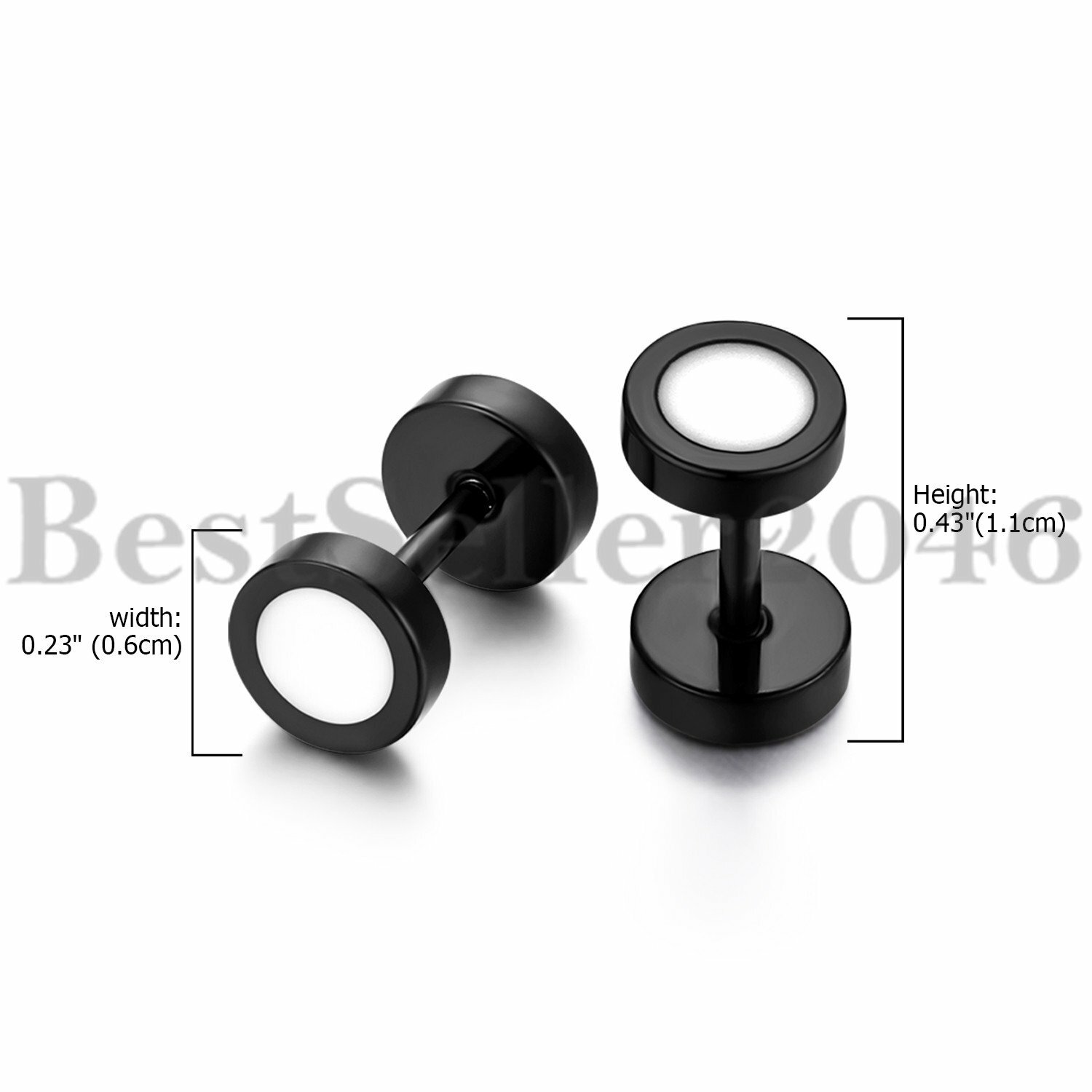 1 Piece Fashion Punk Earrings Double Sided Round Bolt Stud Earrings Ma – Genesis Cabaret - Foto 14