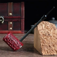 Handcrafted Briar Popeye Carved Poker Rusticated Sailor Smoking Tobacco Pipe