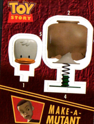 1996 SkyBox Toy Story 2 Disney #71 Ducky head and torso Make a Mutant