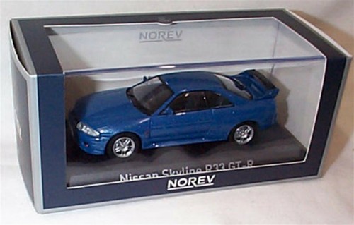 Nissan Skyline R33 GT-R 1995 Blue Norev 420185 1-43 scale new in box - Picture 2 of 2