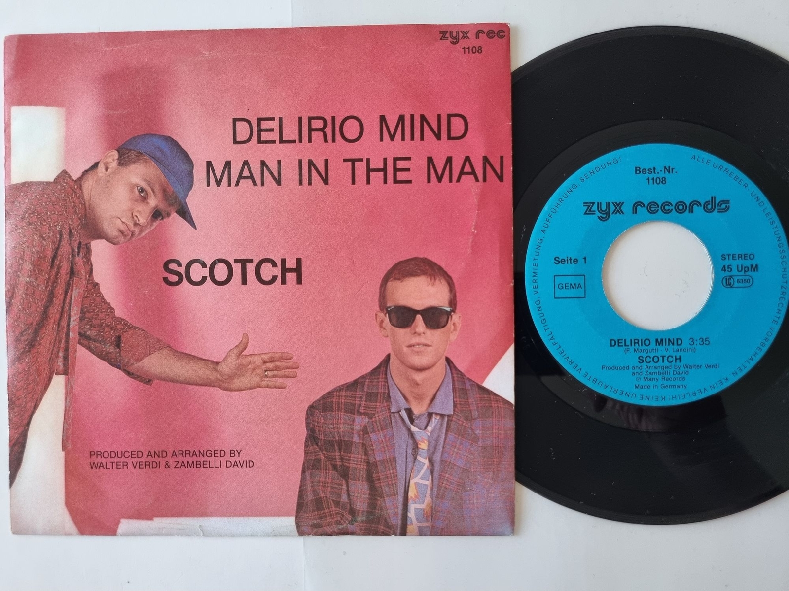 Scotch - Delirio Mind 7'' Vinyl Germany ITALO DISCO