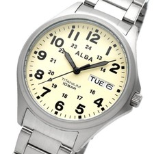 SEIKO AQPJ401 ALBA Quartz Titanium Sporty Waterproof 10 ATM Watch New in Box