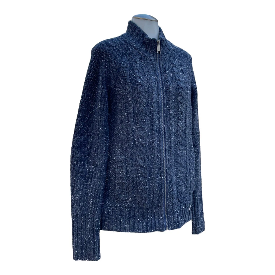 CARHARTT женщин S 4 6 лоскутное одеяло с подкладкой свитер куртка кабель трикотажа одеяло 101820 469 - Изображение 3 из 4