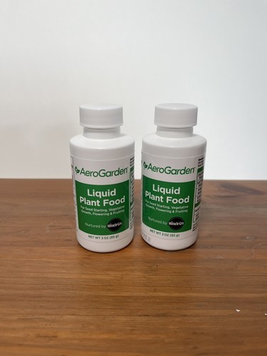 AEROGARDEN Liquid Plant Food MiracleGro 3 oz Bottles - Qty 2 - NEW, Sealed