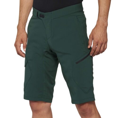 100% Ridecamp Bicycle Cycle Bike Shorts Forest Green