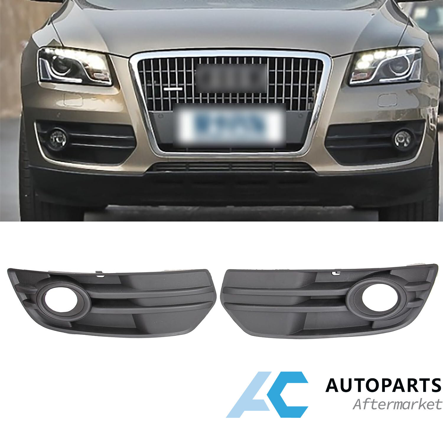 For 20092012 Audi Q5 Fog Light Cover Grill Bezel Factory Style Pair
