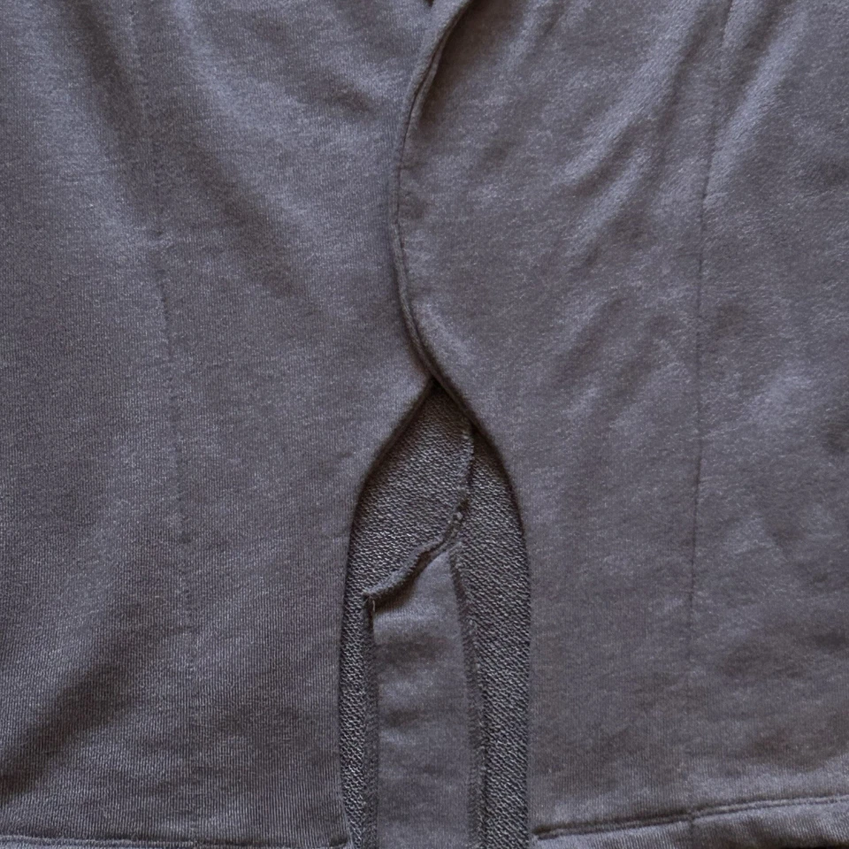 Chaqueta con cuello chal de felpa francesa gris alternativa nueva con etiquetas talla pequeña precio de venta sugerido por el fabricante 78 USD Boho Foto 3 de 4