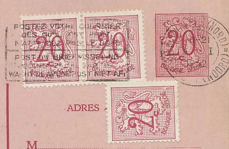 BELGIEN 5.1.1952 extrem selt. Privat-GA Anschriftänderungskarte in die Schweiz R - Bild 3 von 3