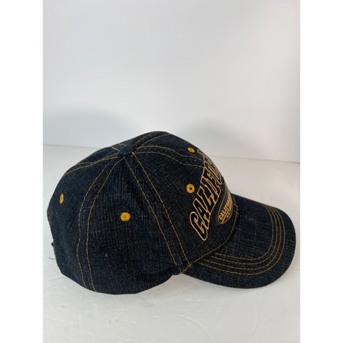 Gorra California Letters deletreada gorra espalda a presión ajustable béisbol negro denim - Imagen 4 de 8