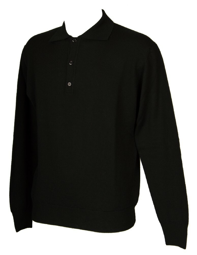 SG Polo uomo con bottoni maglia manica lunga misto lana RAGNO SPORT articolo A64
