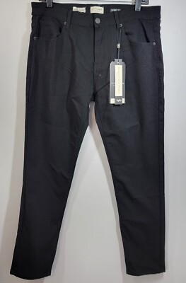 Scott James Slim Fit Stretch Pants Men's 34x30 Black 5-Pocket SJP