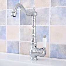 Chrome Kitchen Faucet Swivel Single Handle Sink Mixer Tap fsf649