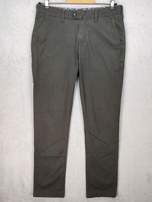 Ted Baker Herren Hose Größe 32R Grau  elegante Business Chinohose 