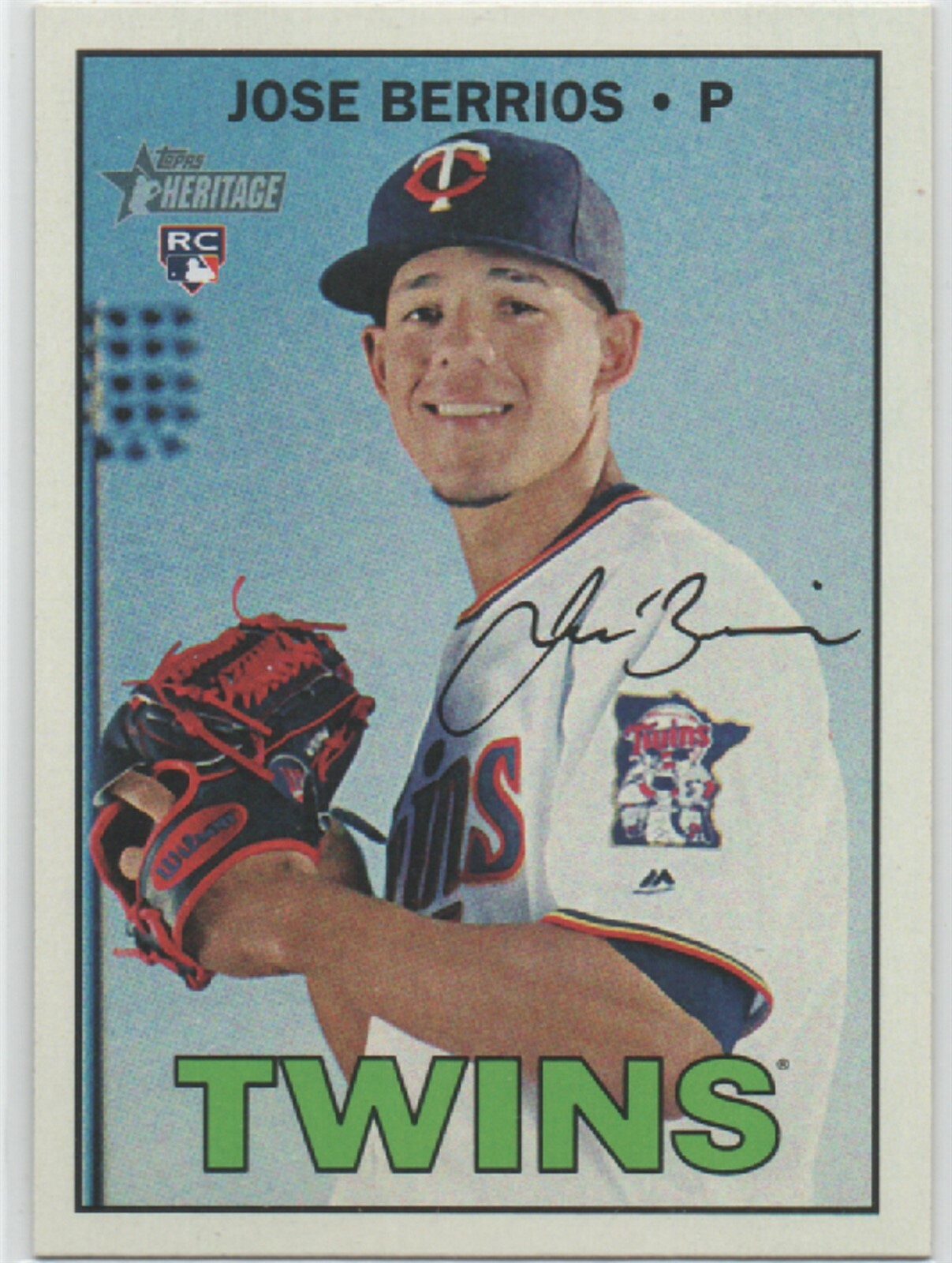 2016 Topps Heritage High Number #709 Jose Berrios MINNESOTA TWINS RC 9