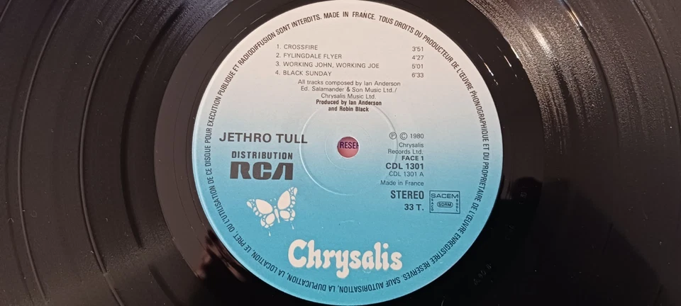 JETHRO TULL A 33 Tours Vinyle LP 1980 - Photo 3/4