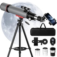 90mm Aperture 600mm Refractor Telescope for Adults  Kids with Phone Adapter