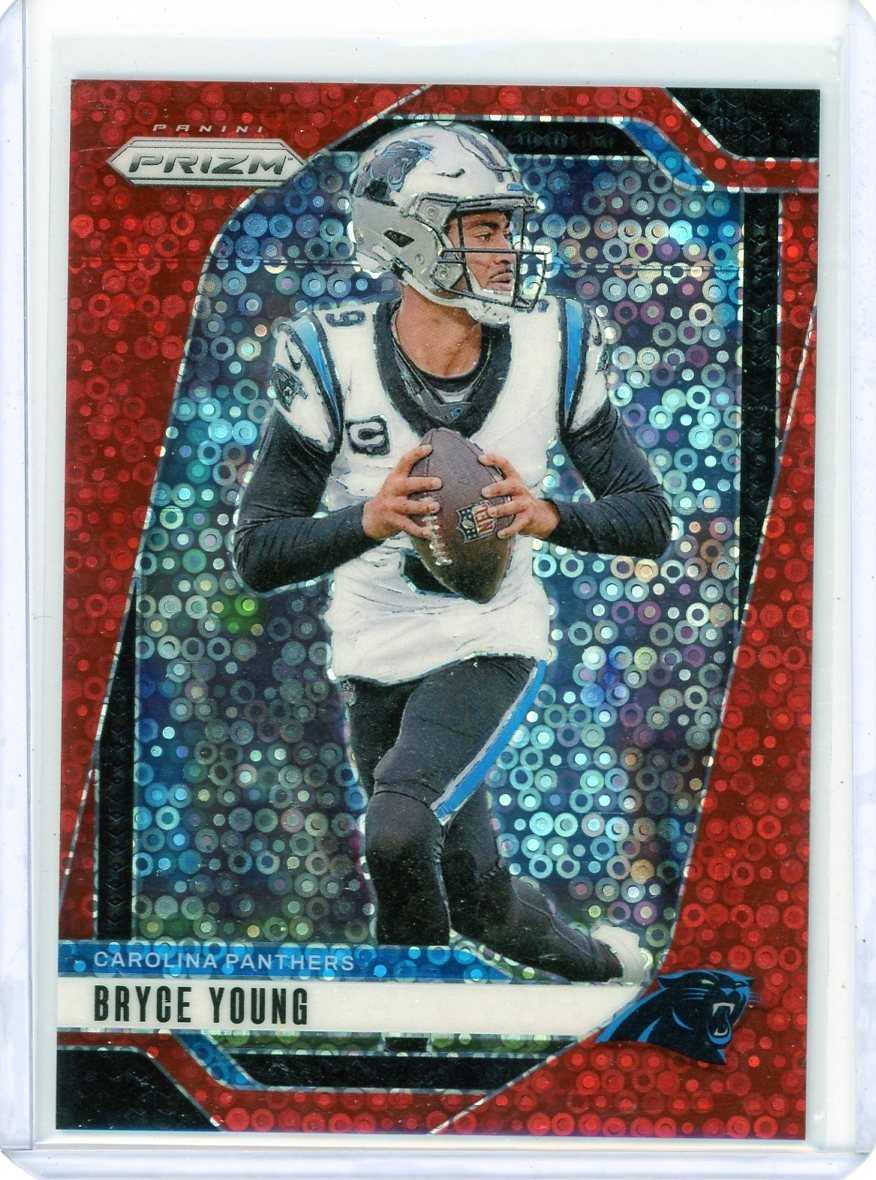 2024 Panini Prizm Bryce Young No Huddle Red Prizm /75 #37