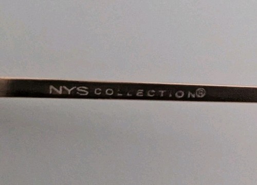 Occhiali da sole ottagonali collezione NYS montatura metallo oro lenti a specchio arancioni - Foto 7 di 7