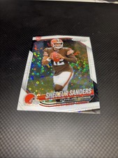 2025 Panini Prizm Shedeur Sanders Rookie #302 White Disco Prizm SP Cleveland