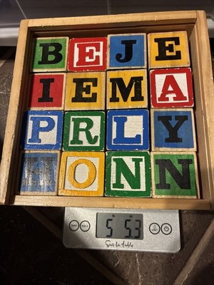 Schylling Big Blocks 48 Colorful Wood Blocks Alphabet As Seen On Baby Einstein