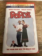 Popeye Movie Clamshell Robin Williams & Shelley Duvall VHS Tape