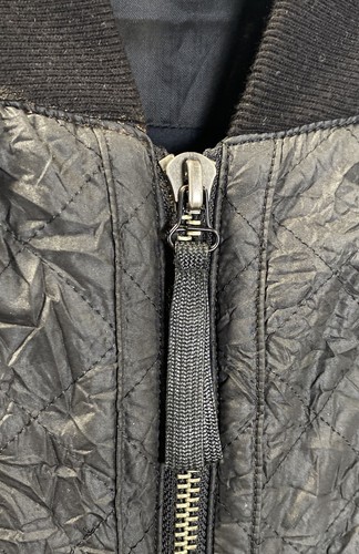 Chaqueta Bomber Helmut Lang Hombre Negra Arrugada Talla Mediana - Imagen 6 de 7