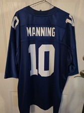 NFL Pro Line New York Giants Manning #10 Blue Football Jersey