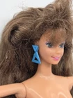 Pre-Owned No Clothes Mattel Long Hair Barbie Doll Brunette With Earrings 1990's