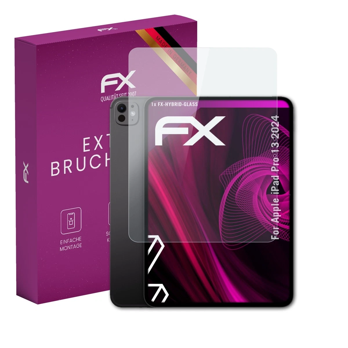 AtFoliX Glass Film for Apple iPad Pro 13 2024 Screen Protector 9H Protective Armor