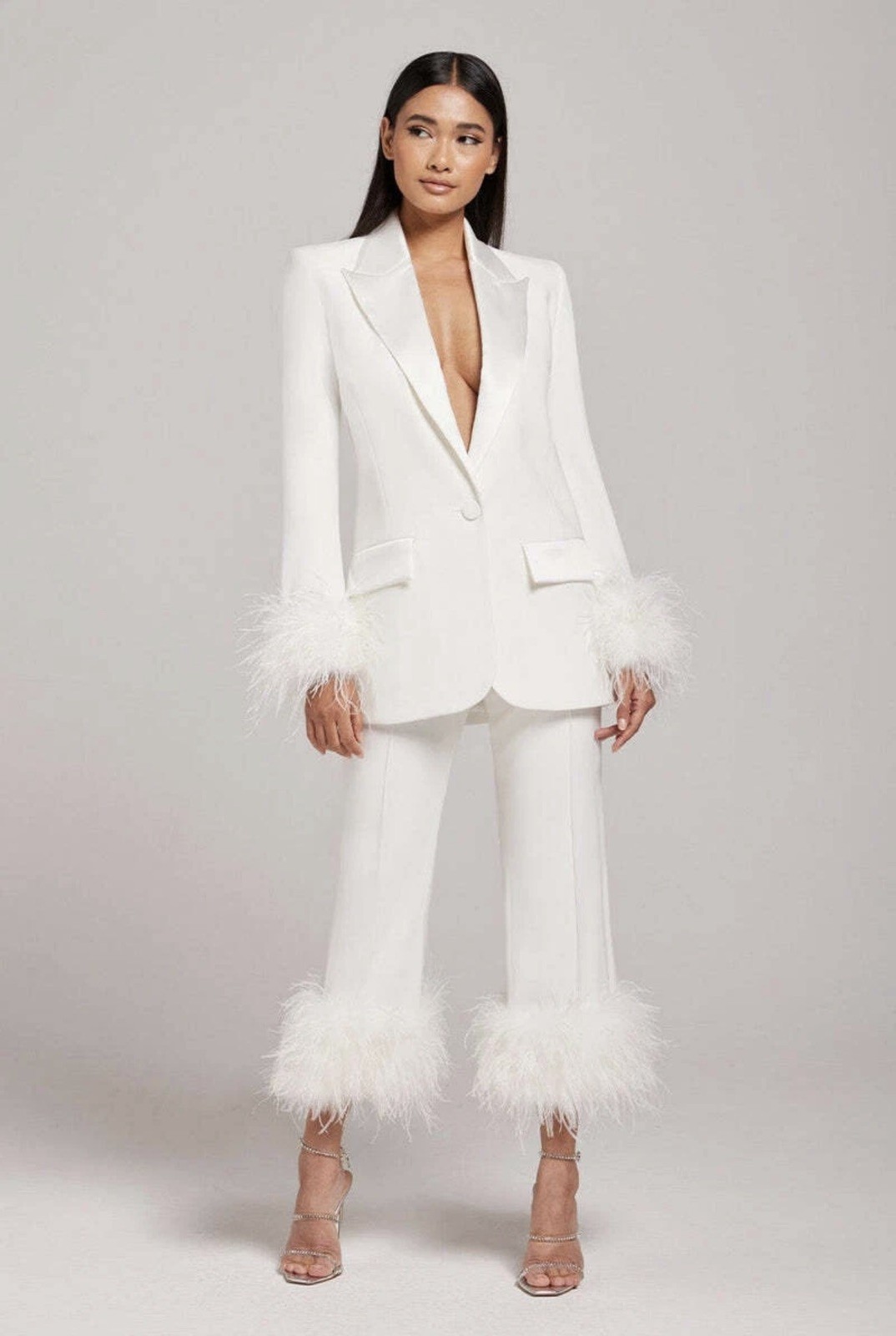 NADINE MERABI MARGOT WHITE BLAZER JACKET and trousers SIZE s / UK 8 *RRP £550 image 6