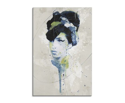 60x90cm Amy Winehouse Aqua 90x60 cm Aquarell Kunstbild