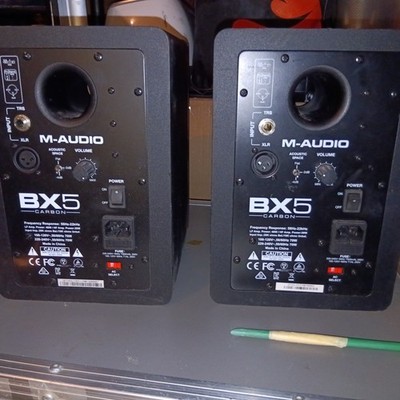 Set Of Two M-Audio BX5 Carbon  Speakers, Fully Tested, With Power Cords