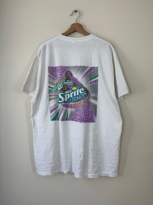 Vintage Sprite Remix Berryclear Soda DJ Promo Graphic Art White Tee Shirt - XL