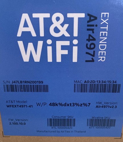 AT&T Smart Wi-Fi Extender Air 4971 - Afbeelding 5 van 6