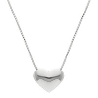 Silverly Sterling Silber Fest Liebe Herz Hangende Kettenhalskette
