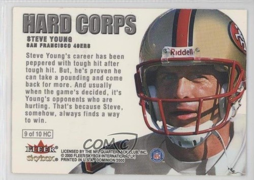 2000 Skybox Dominion Hard Corps Steve Young #9HC HOF - Imagen 2 de 4