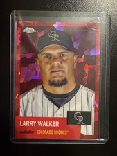 2022 Topps Chrome Platinum Anniversary rifrattore atomico Larry Walker /100 #412