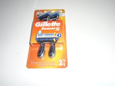 Gillette Sensor 5 (2) Disposable 5 Blade Razors New