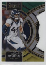 2023 Select Premier Level Green & Yellow Prizm Die-Cut Alex Singleton #144 1kt5