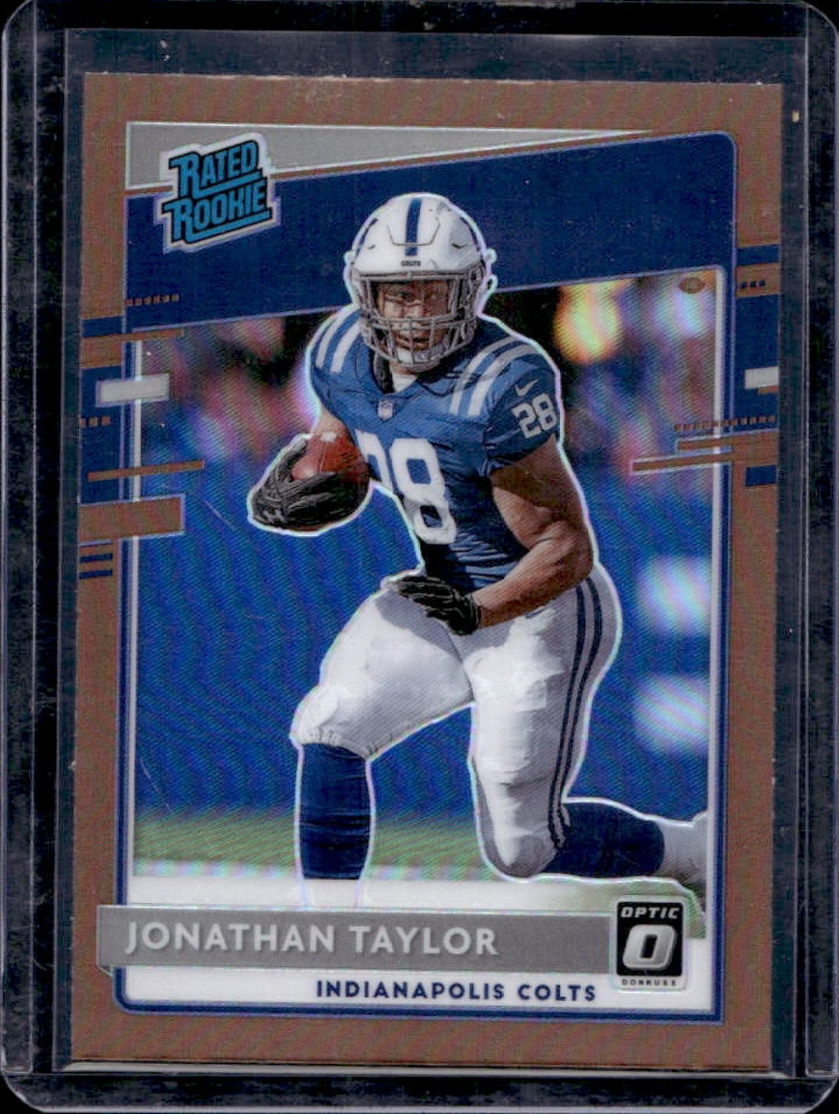 2020 Donruss Optic Jonathan Taylor Bronze Prizm Rookie RC #167 Colts