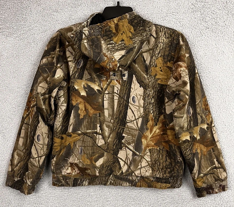 Outfitters Ridge RealTree Hardwoods Camo Hunting Jacket Hooded YOUTH XXL (18) - Image 2 of 4