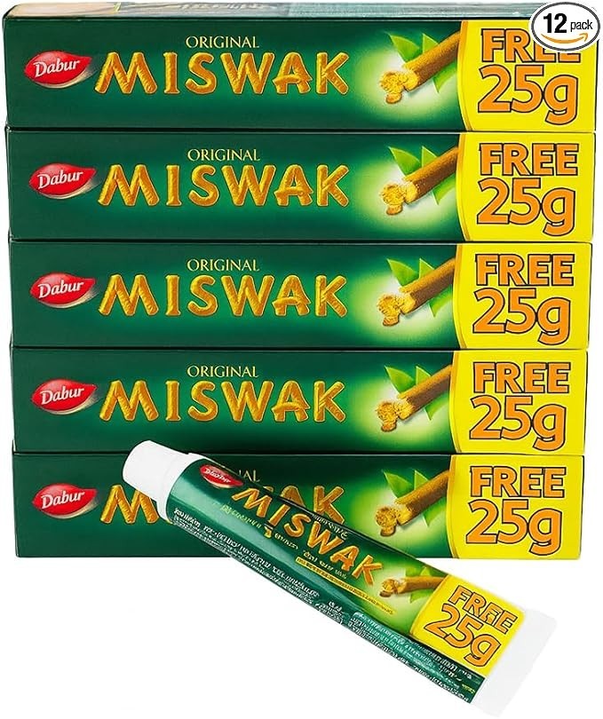 Dentifrice Miswak poudre de siwak naturelle hygiène dentaire pack de 12 x 75g
