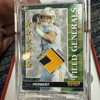 Jersey Fusion 2022 Edition Justin Herbert Nameplate Patch Field Generals #1/10