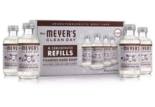 Mrs Meyer's Clean Day Lavender Foaming Hand Soap 4 Pack Concentrated Refills 6oz