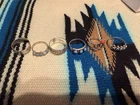 Lot Of 6 Sterling Silver Vintage/Native Rings ~ 20.16 Grams