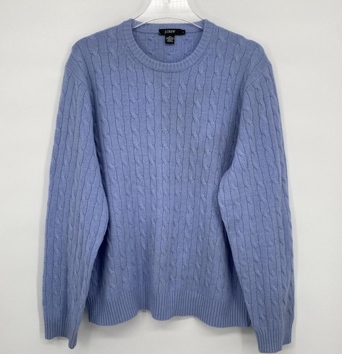 Vintage J Crew Sweater Mens Large Lambswool Cashmere Soft Cable Knit Fisherman - Image 1