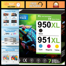 High Yield Ink Cartridges Combo Pack 950XL 951XL for HP OfficeJet Pro 8100 4 Pa