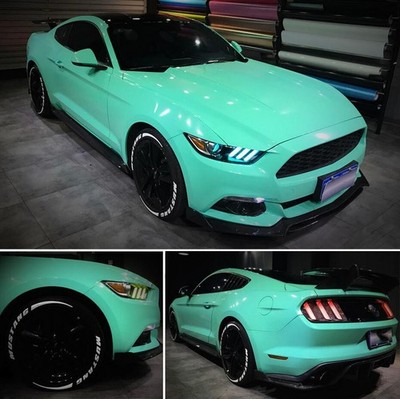 50FT x 5FT Gloss Glossy Vinyl For Vehicle Car Wrap Sticker Graphics Mint Green